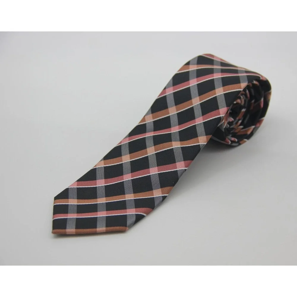 Bergamo New York Men's Plaid Check Tie Old Money Dark Academia Handmade 57